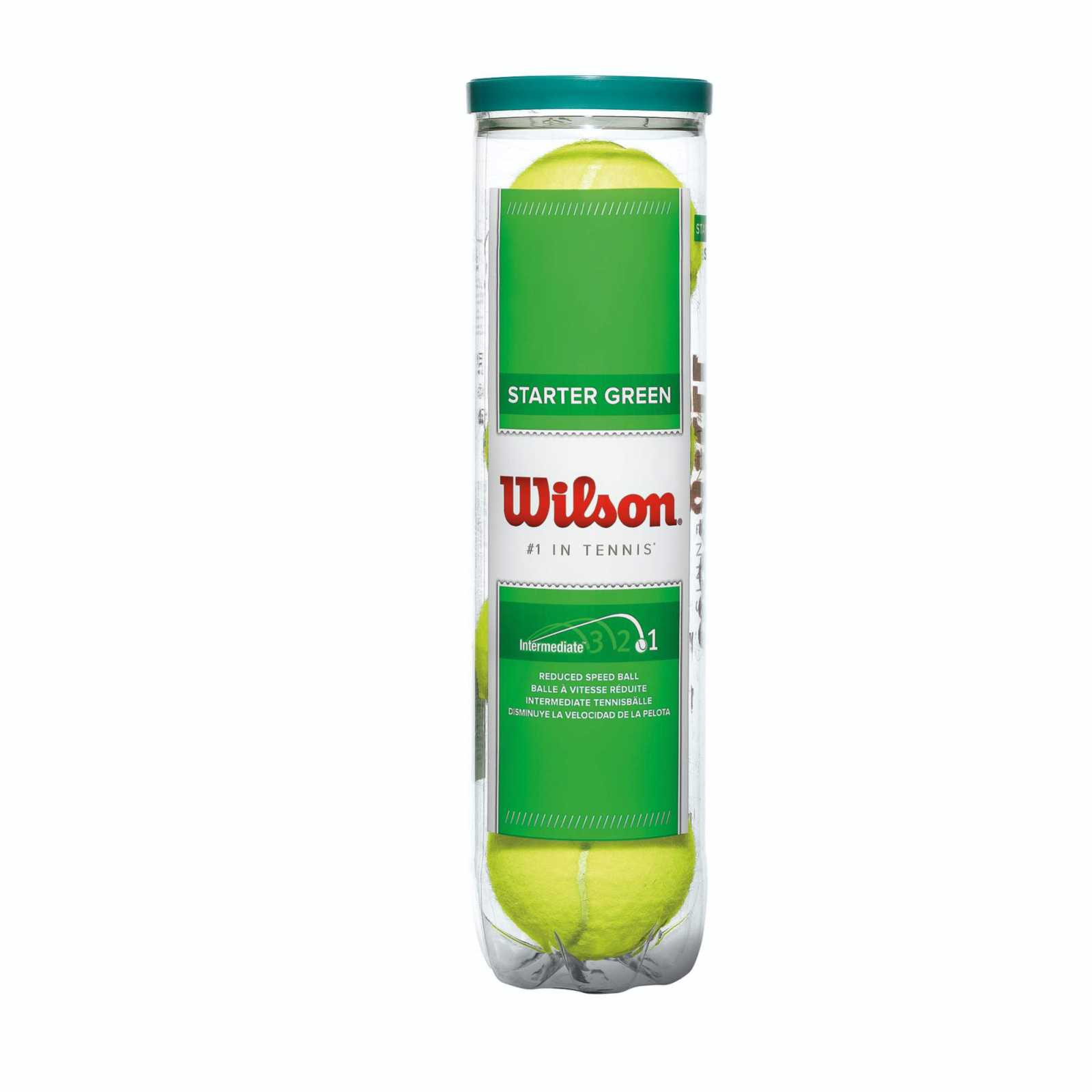 WRT137400 Starter Green 4Ball Can bola de tenis para iniciantes